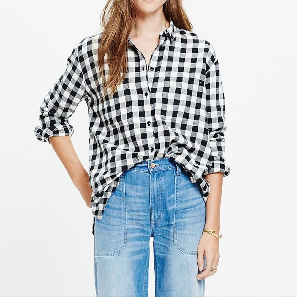 Madewell Oversized Boyshirt in Buffalo Check